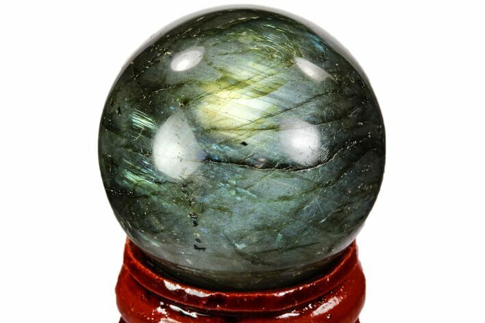Flashy, Polished Labradorite Sphere - Great Color Play #105767